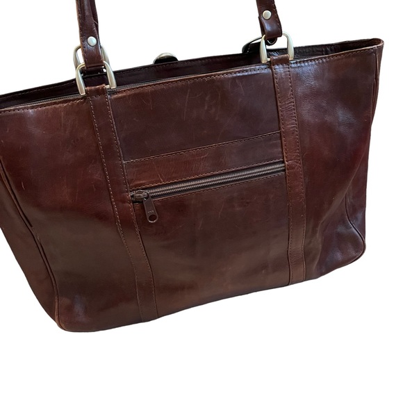 Vintage Leaders in Leather Tote Bag - Picture 4 of 13